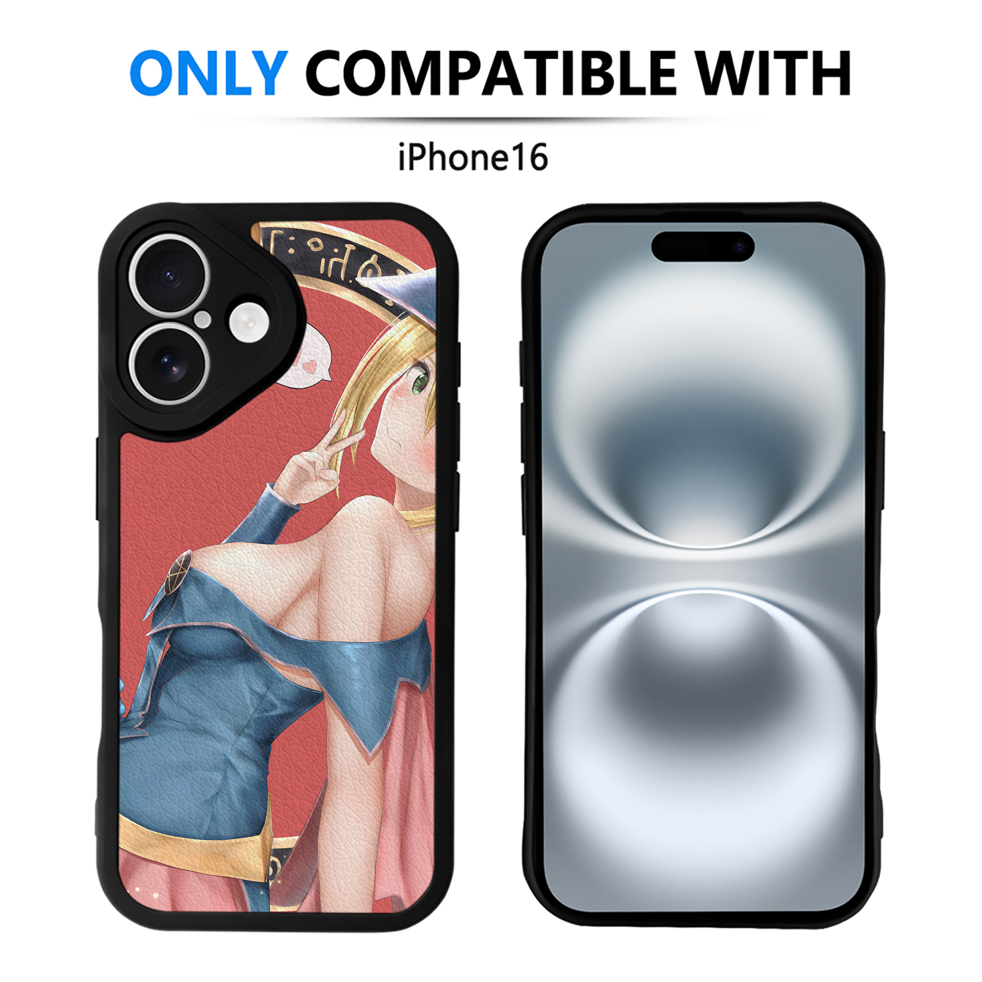 （画像用） 遊☆戯☆王 Yu-Gi-Oh! 【iPhone 16シリーズ対応】シリコンスマホケース（レザー調） 材質：シリコン
